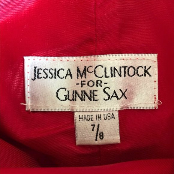 Jessica McClintock/Gunne Sax Red Strapless Dress - Picture 5 of 9